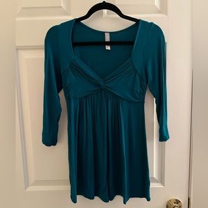 Teal long sleeve top